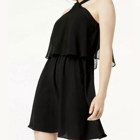 🔥BAR III🔥POPOVER HALTER SHIFT DRESS BLACK MEDIUM NWT - Picture 2 of 7